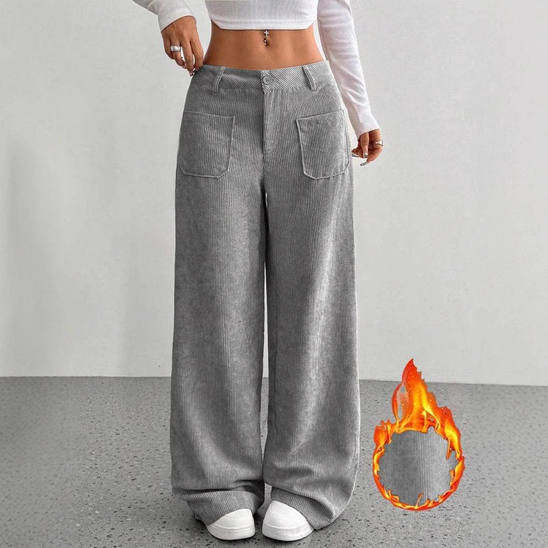 Loose Solid Color Wide Leg Pants - Trendy Pocket Design for Style - Buy Center