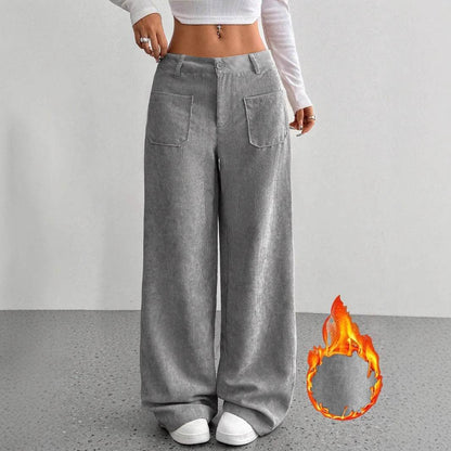 Loose Solid Color Wide Leg Pants - Trendy Pocket Design for Style - Buy Center