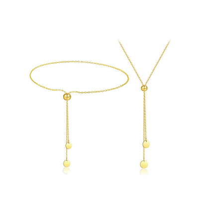 Buy Center S925 Sterling Silver Necklace Bracelet Set - Fashion Jewelry - Buy Center