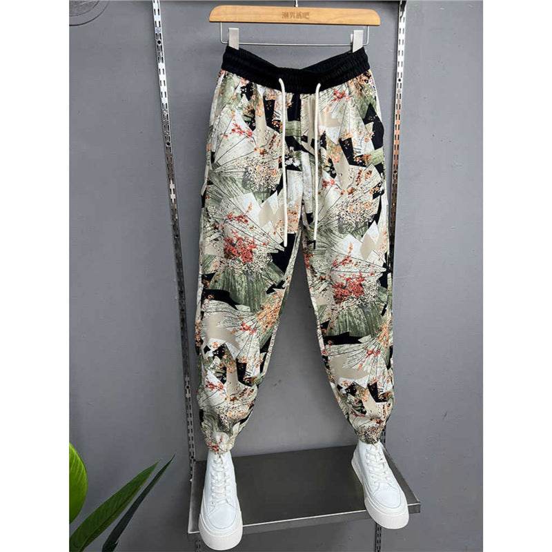 Casual Thin Drape Pants - Breathable Korean Style Striped Design - Buy Center