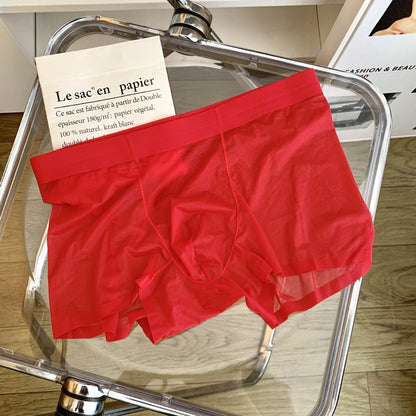 Men's Seamless Ultra-Thin Boxers - 20D Ice Silk, Quick-Drying Comfort - Buy Center