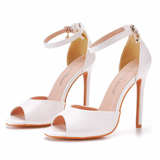 Women's Low-Cut Stiletto Heel Sandals - Elegant Round Toe Design 2025 - Buy Center