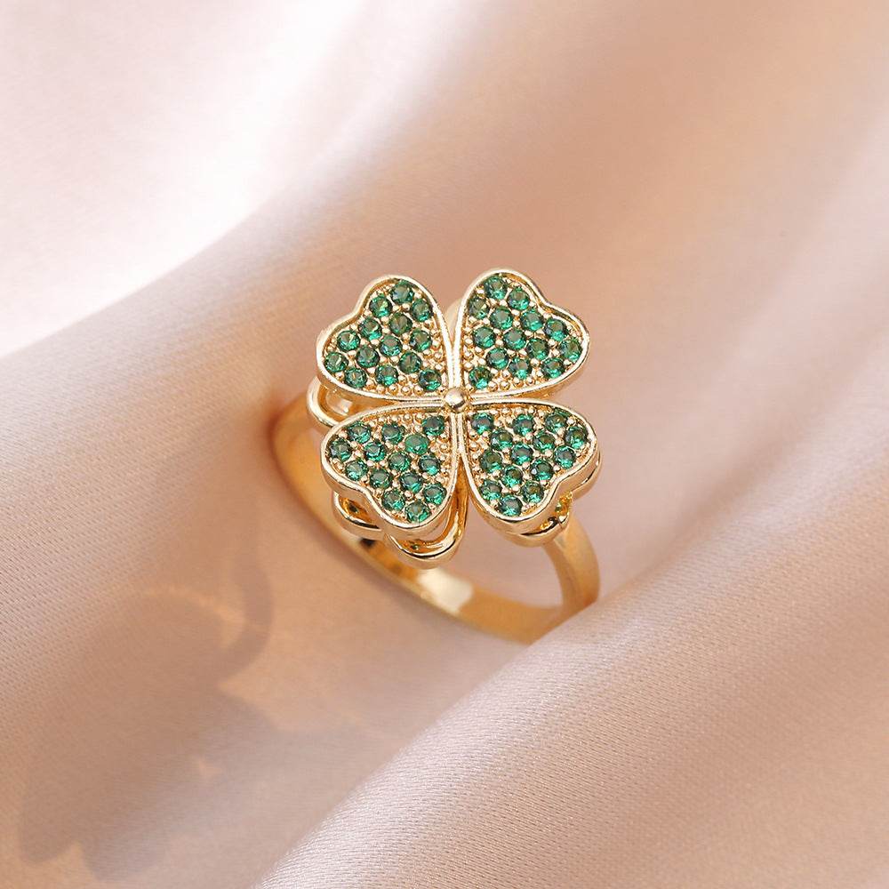 Buy Center Fully Jeweled Loving Heart Ring - Unique Temperamental Style - Buy Center