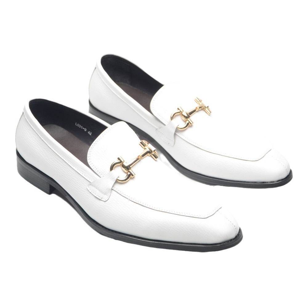 Men's Casual White Shoes - Premium Leather, Low Heel Fashion Trend 2025 - Buy Center