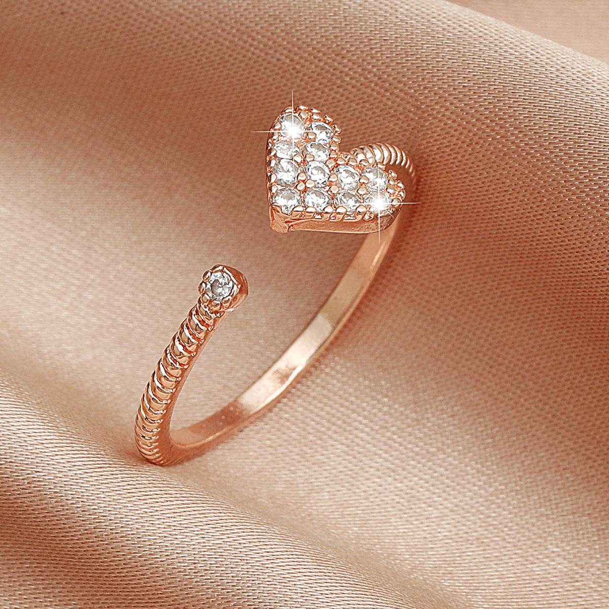 Buy Center Heart-Shaped Ring - Stylish Japanese & Korean Design for Women - Buy Center