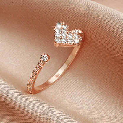 Buy Center Heart-Shaped Ring - Stylish Japanese & Korean Design for Women - Buy Center