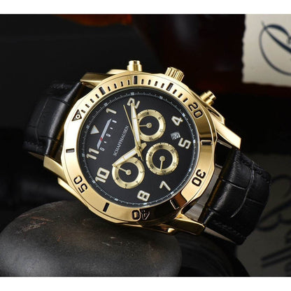 Buycenter Six-Pin Quartz Men's Business Watch - Stylish Full-Function Design - Buy Center