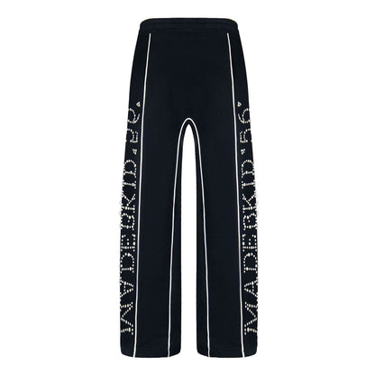 Stylish Casual Sports Pants - Loose Hot Diamond Letter Stripes for Teens - Buy Center