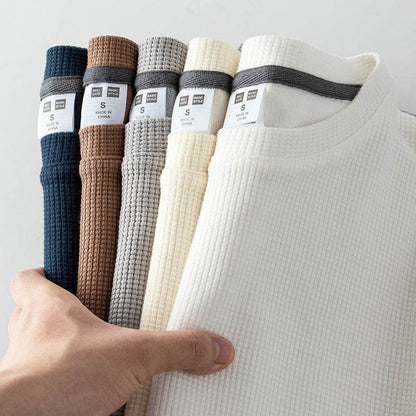 Men's Loose Fit Short-Sleeved T-Shirt - Mercerized Cotton, Solid Colors - Buy Center