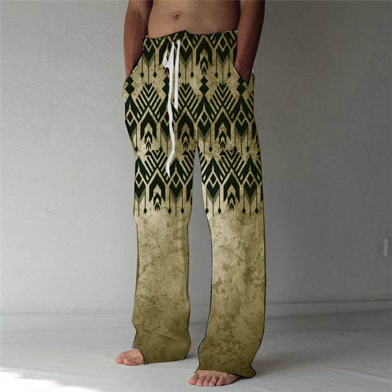 Men's Summer Beach Trousers - Stylish Geometric Patterns for Casual Comfort - Buy Center
