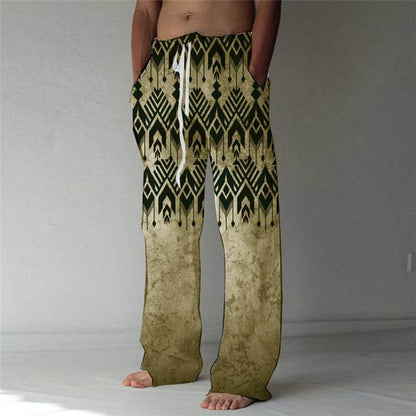 Men's Summer Beach Trousers - Stylish Geometric Patterns for Casual Comfort - Buy Center