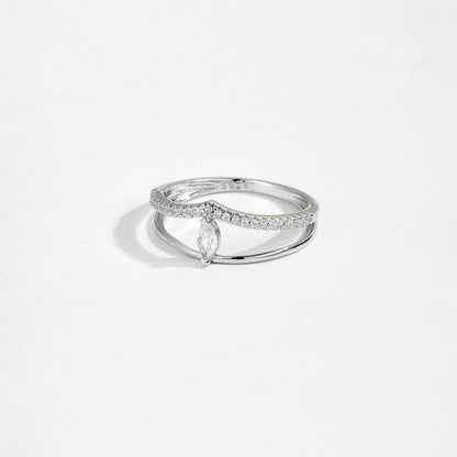 Buy Center Trendy Zircon Twin Ring - Affordable Luxury for Women - Buy Center