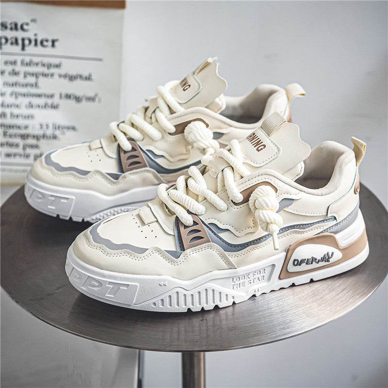 Stylish Men's Platform Sneakers - Breathable Mesh, Trendy Casual Wear - Buy Center