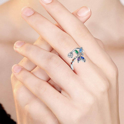 Buy Center Colorful Butterfly Ring - Stylish Zinc Alloy Design for Women - Buy Center