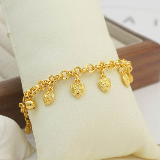 Buy Center Elegant Heart-Shaped Bracelet Set - 12 Stylish Women's Accessories - Buy Center