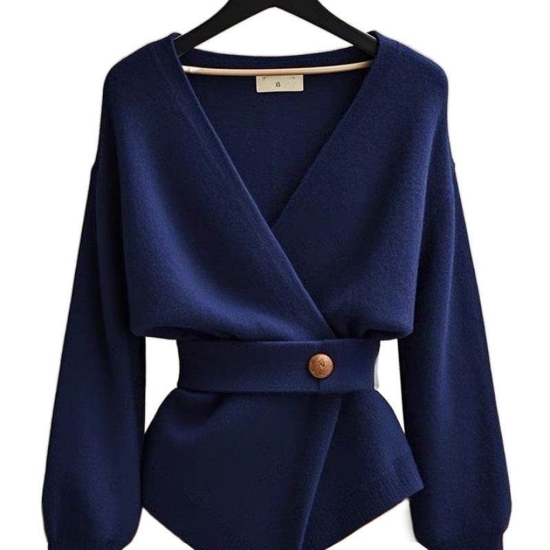 Buycenter Women's Beautiful Blue Sweater - Stylish Pullover for Commuting - Buy Center