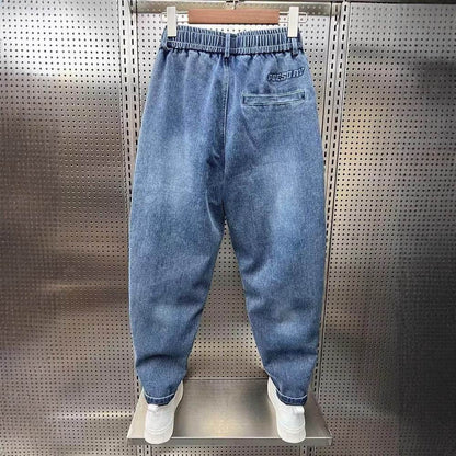 Men's Loose-Fit Tapered Jeans - Comfortable Cotton Trousers for Autumn - Buy Center