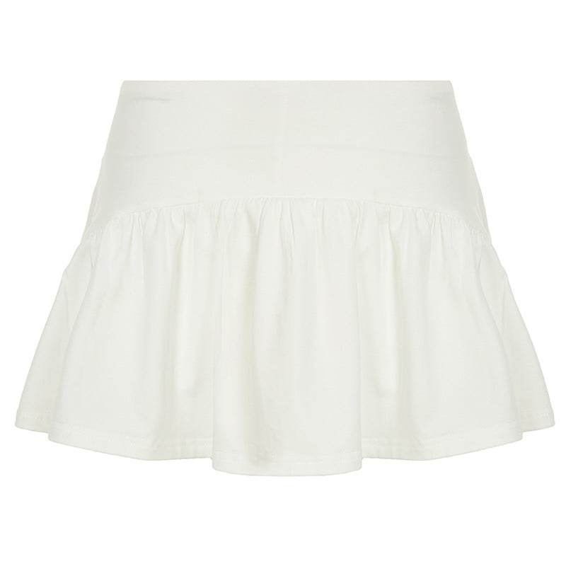 Buycenter V-Neck Hollow Out Exercise Skirt Suit - Solid Color & Sexy Style - Buy Center