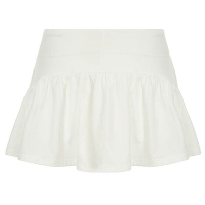 Buycenter V-Neck Hollow Out Exercise Skirt Suit - Solid Color & Sexy Style - Buy Center