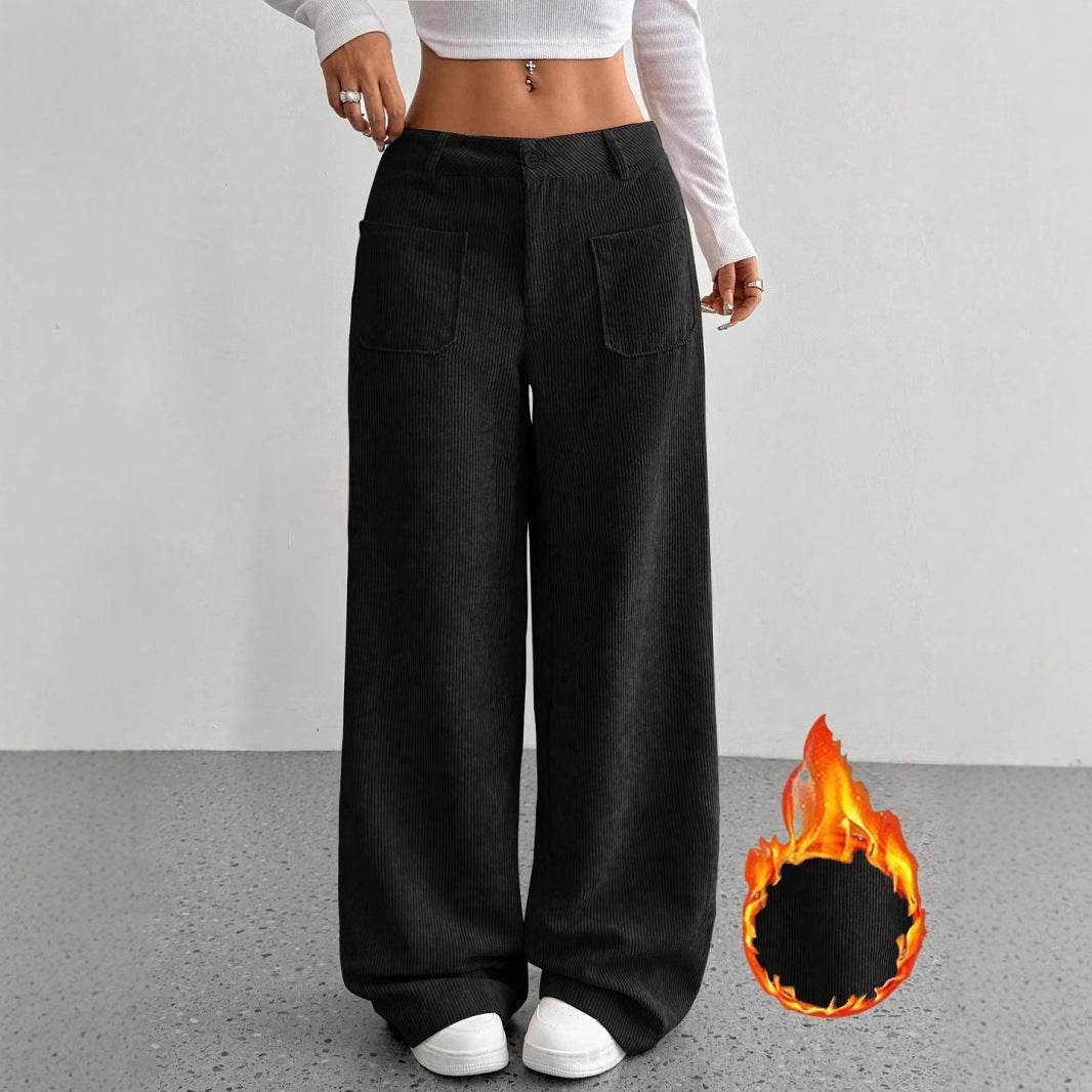 Loose Solid Color Wide Leg Pants - Trendy Pocket Design for Style - Buy Center