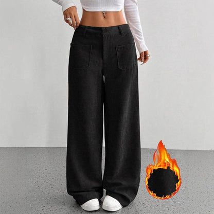 Loose Solid Color Wide Leg Pants - Trendy Pocket Design for Style - Buy Center