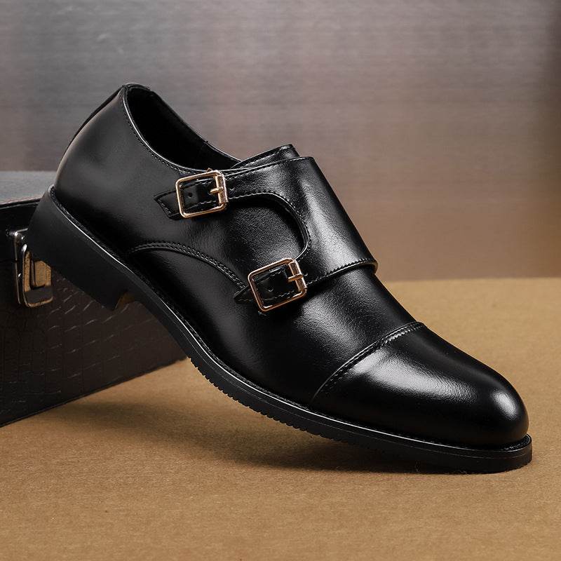 Plus Size Men's Casual Leather Shoes - Business Formal Style in Black/Brown - Buy Center