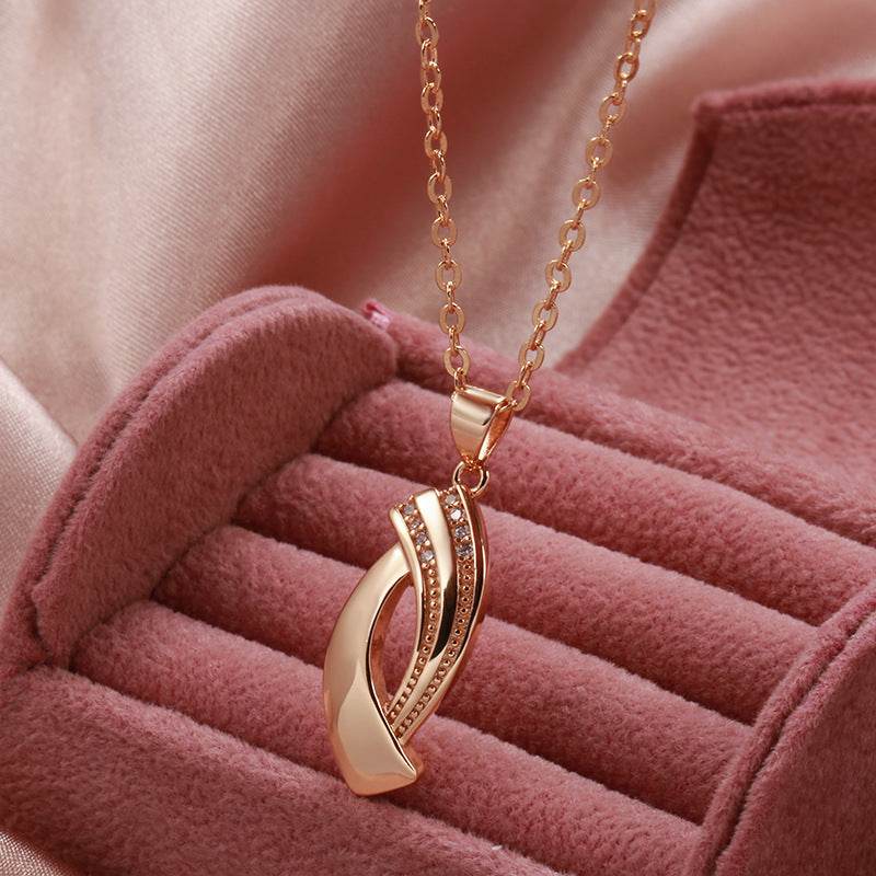 Retro High Street Women's Necklace - Personalized Rose Gold Accessory - Buy Center