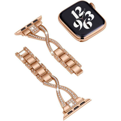 Fashion X-type Stainless Steel Strap for Apple Watch - Snap Button Style - Buy Center