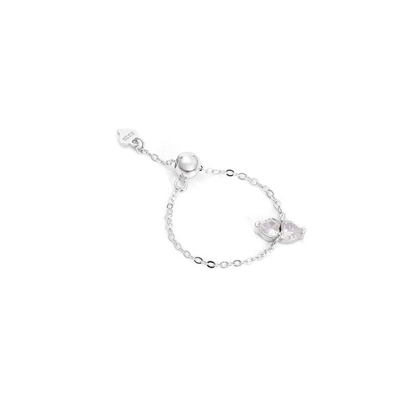 Buycenter 925 Sterling Silver Stretch Ring - December Birthday Heart Design - Buy Center