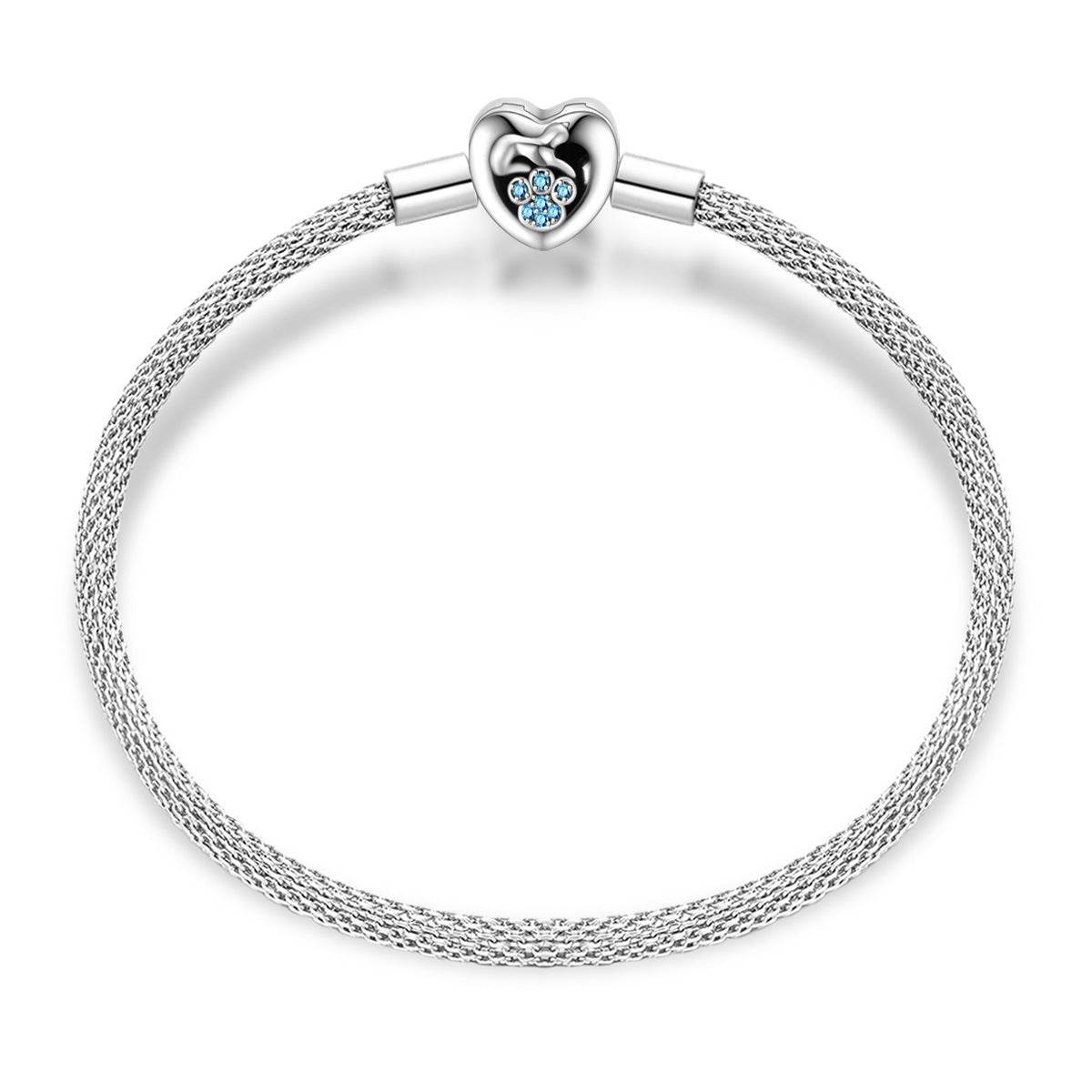 Cat's Paw Love Star Bracelet - Elegant Silver Plated Design for Women - Buy Center
