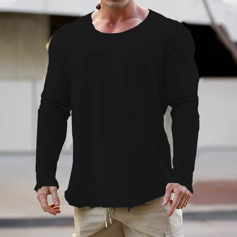 Buycenter Men's Casual Loose Sweatshirt - Comfortable Solid Colors - Buy Center