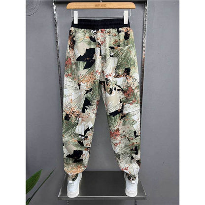 Casual Thin Drape Pants - Breathable Korean Style Striped Design - Buy Center