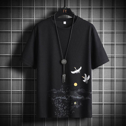 Casual Loose Men's Short Sleeve Shirt - Summer Cartoon Print Tops 2025 - Buy Center