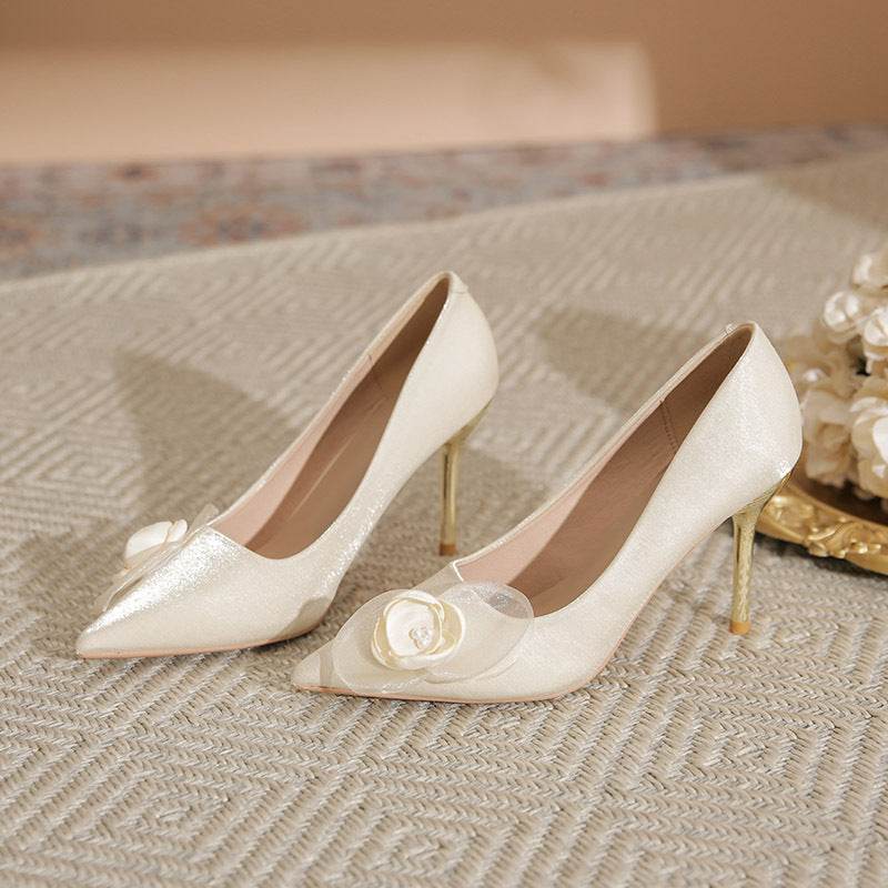 Elegant Stiletto High Heels - Applique Wedding Pumps for Every Occasion - Buy Center
