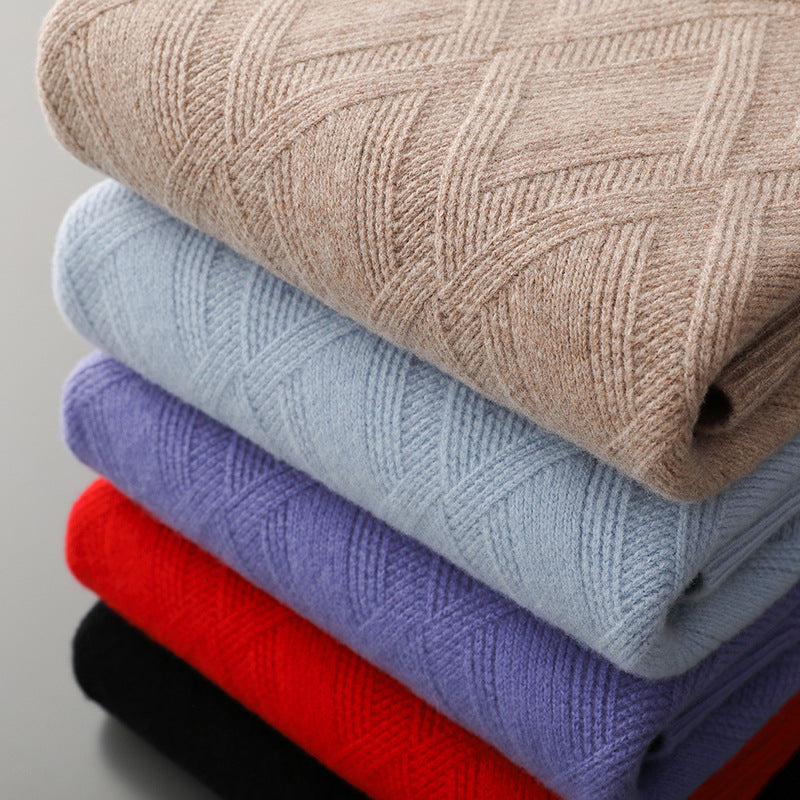 Suéter de lana para hombre de Buycenter: cuello alto, informal, para invierno