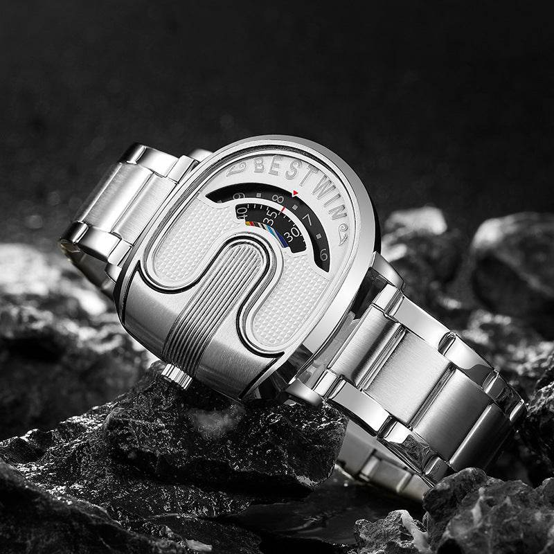 Men's U-Shaped Fashion Watch - Quartz Movement & 30m Waterproof Design - Buy Center