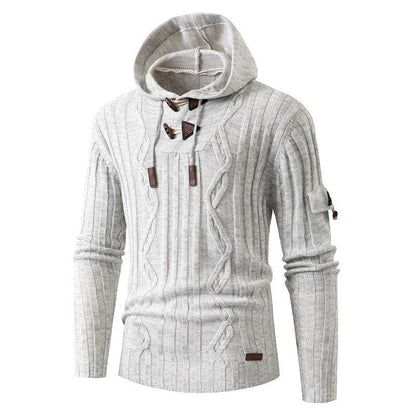 Horn Button Slim Fit Men's Sweater - Cozy Pullover in Stylish Colors - Buy Center