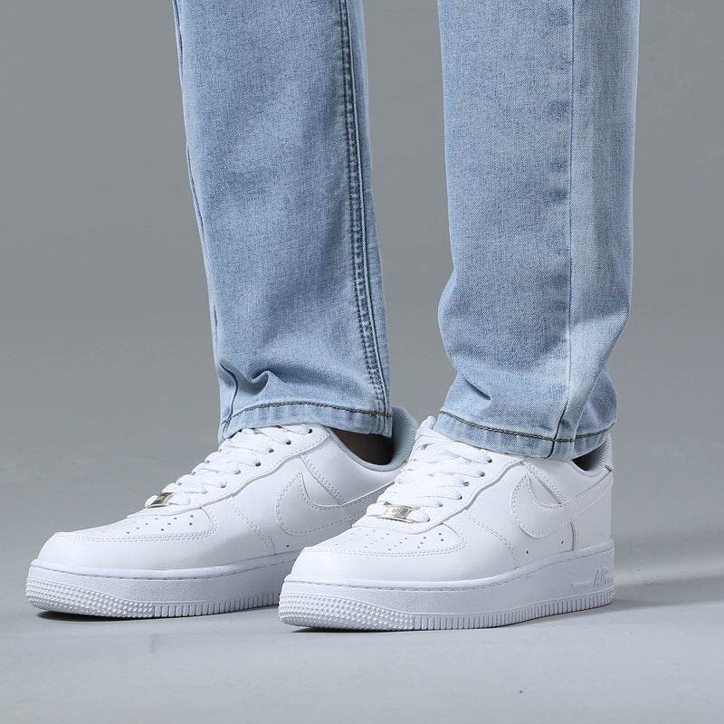 Buycenter Men's Stretch Slim-Fit Trousers - Light Blue Casual Jeans - Buy Center