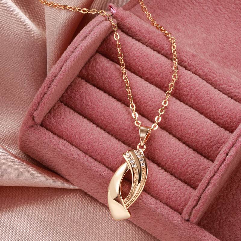 Retro High Street Women's Necklace - Personalized Rose Gold Accessory - Buy Center