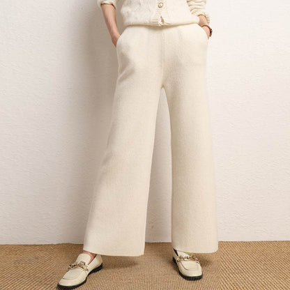 Women's High Waist Wide Leg Pants - Stylish Velvet Casual Fashion 2025 - Buy Center