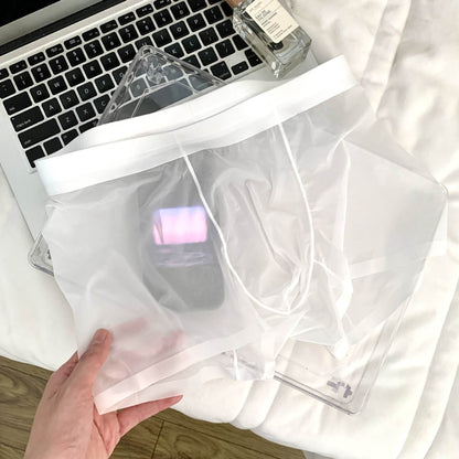 Men's Seamless Ultra-Thin Boxers - 20D Ice Silk, Quick-Drying Comfort - Buy Center