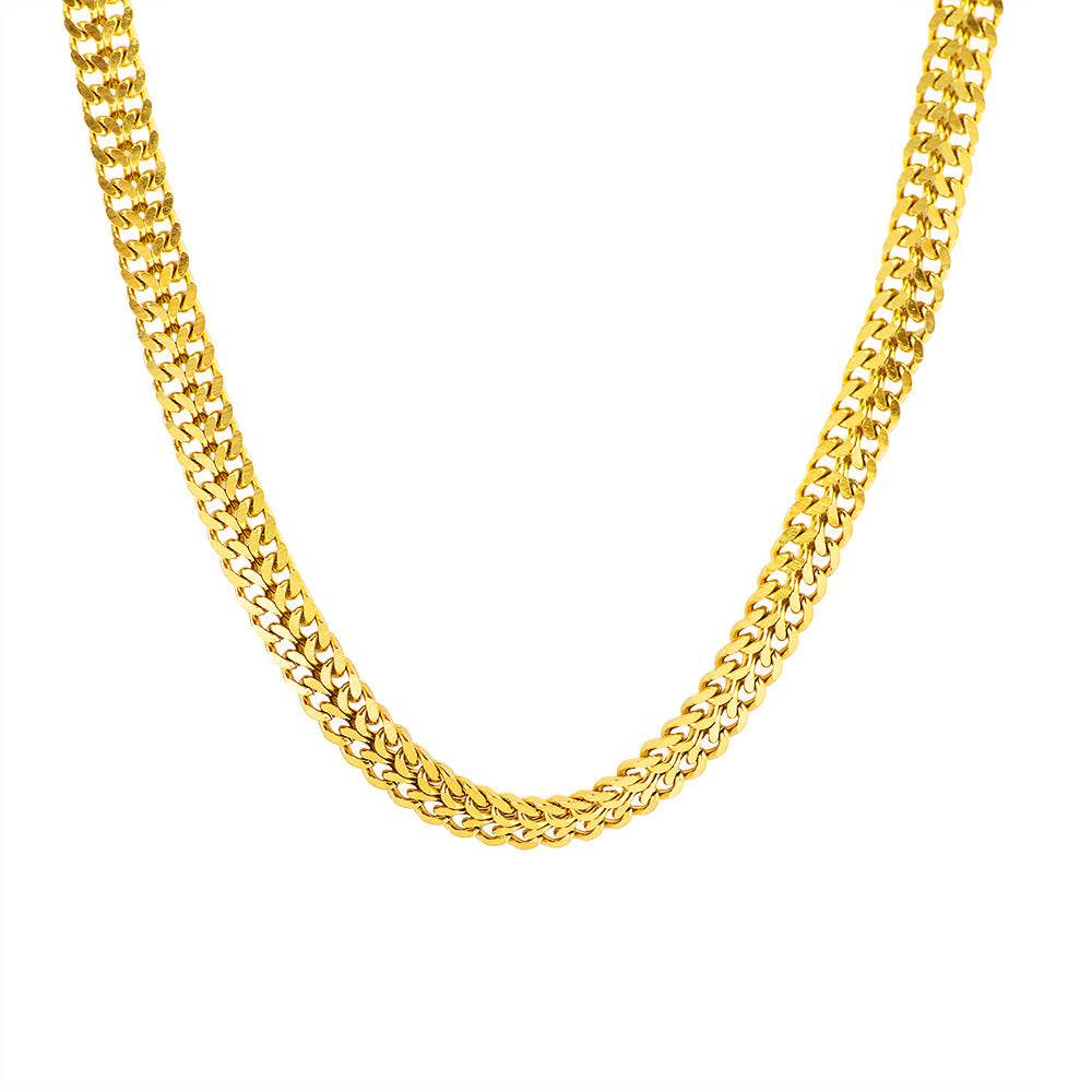 Non-Fading Thick Hemp Flowers Necklace - Stylish Woven Titanium Steel - Buy Center