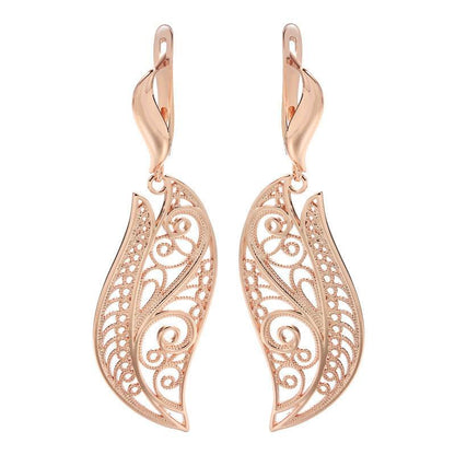 Women’s Retro Hollow Earrings - Rose Gold Geometric Fashion Jewelry - Buy Center