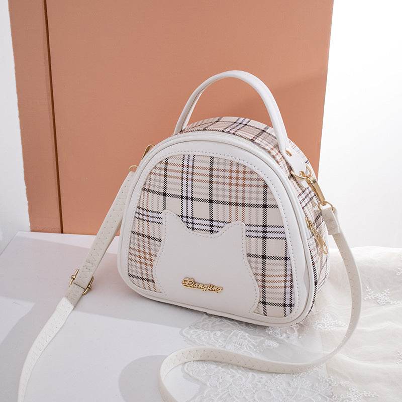 Women's Cat Pattern Shoulder Bag - Stylish Checks, Chic Colors 2025 - Buy Center