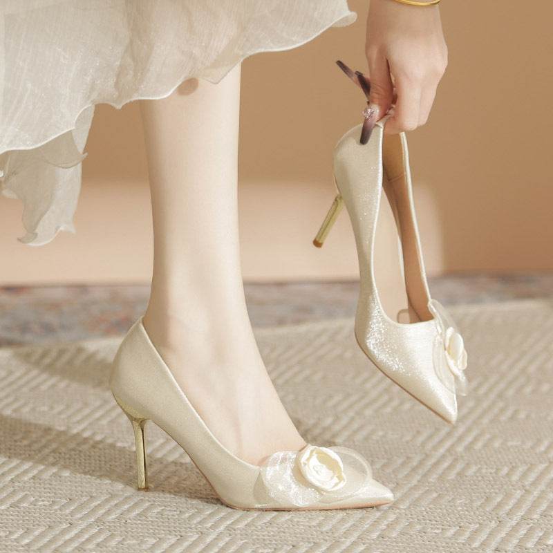Elegant Stiletto High Heels - Applique Wedding Pumps for Every Occasion - Buy Center