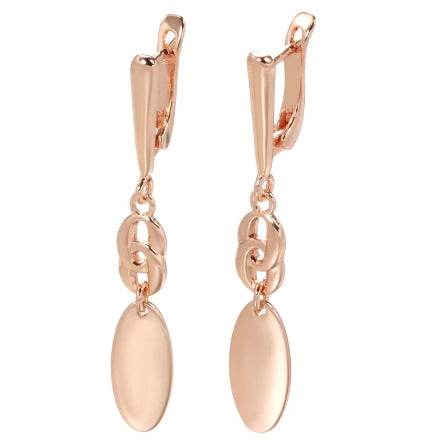 Women's Geometric Copper Earrings - Stylish Pendant Design for 2025 - Buy Center