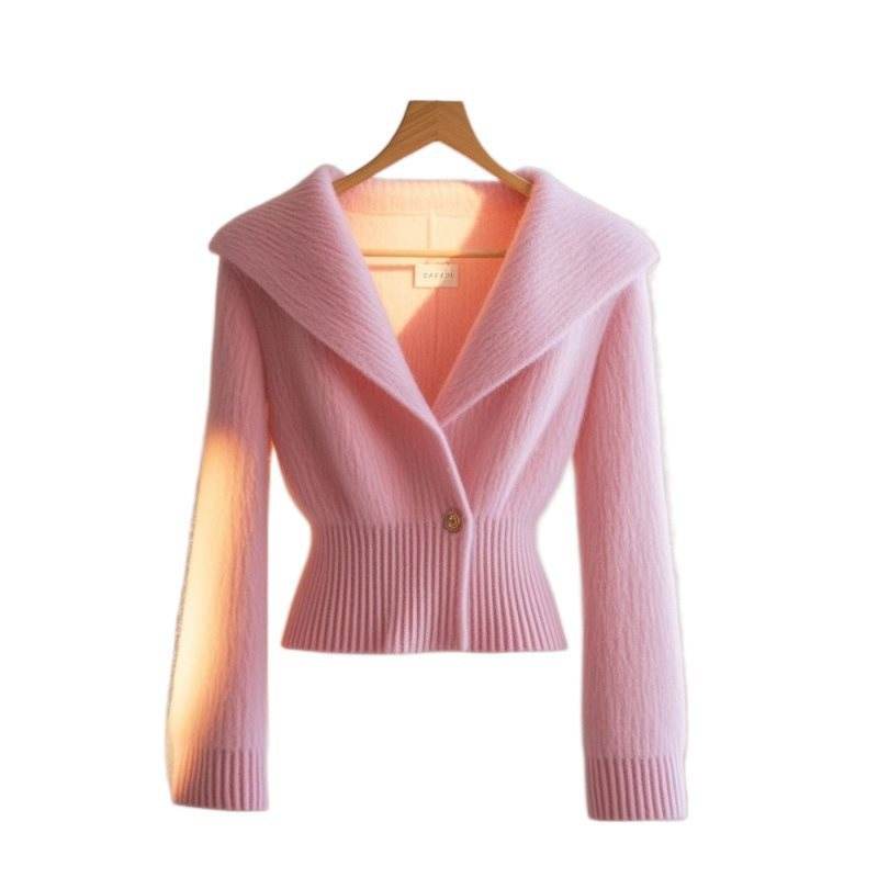 Buycenter Women's Flattering Sweater Coat - Pink Cardigan for Commuting - Buy Center