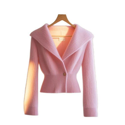 Buycenter Women's Flattering Sweater Coat - Pink Cardigan for Commuting - Buy Center