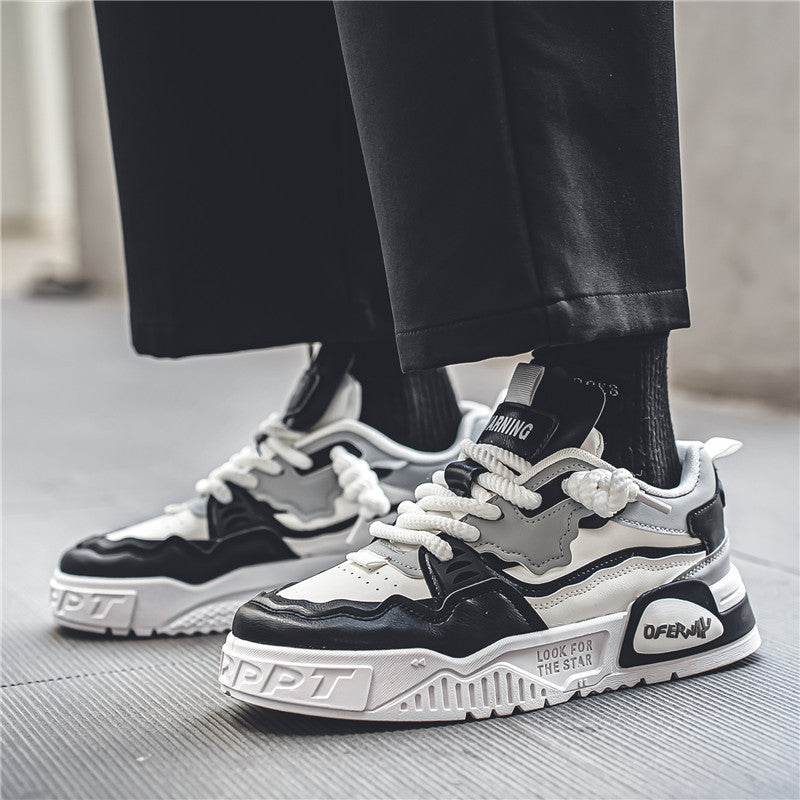 Stylish Men's Platform Sneakers - Breathable Mesh, Trendy Casual Wear - Buy Center