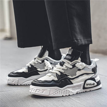 Stylish Men's Platform Sneakers - Breathable Mesh, Trendy Casual Wear - Buy Center
